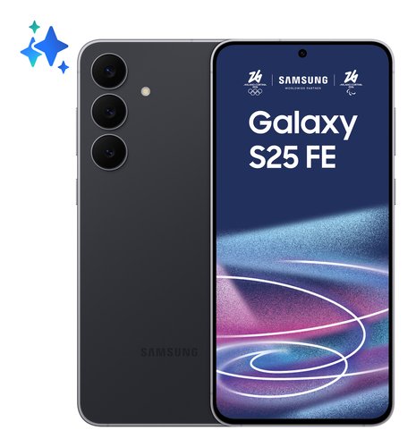Samsung Galaxy S25 FE, vue de face et de dos