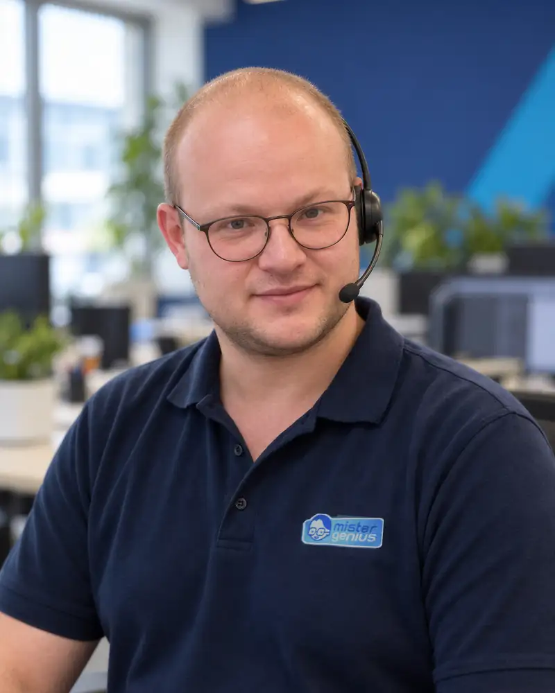Guillaume, conseiller informatique Mister Genius, portrait vertical