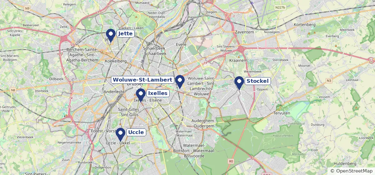 Our stores in Brussels